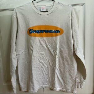 Supreme Vintage-Style Long Sleeve T-Shirt